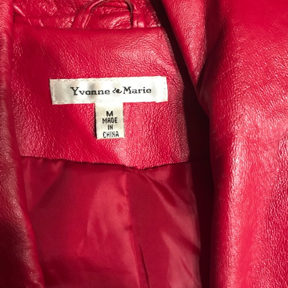 Red Leather Blazer - Picture 2 of 6